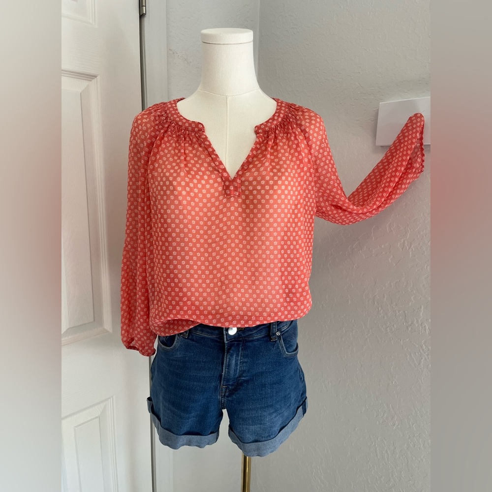 Orange Dot Blouse